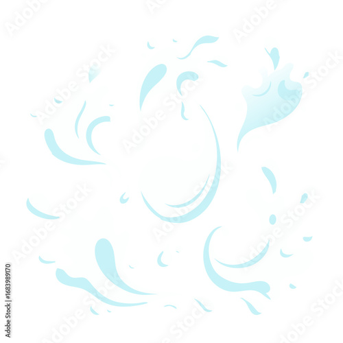 Flat Illustration of Milk Splash