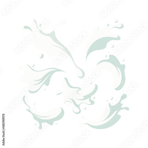 Flat Illustration of Milk Splash
