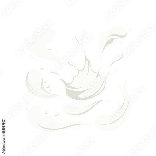 Flat Illustration of Milk Splash