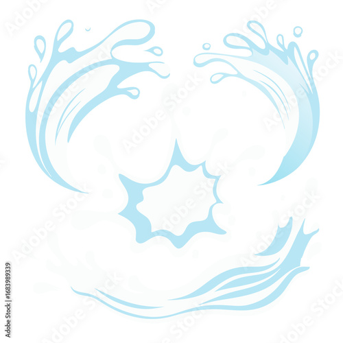 Flat Illustration of Milk Splash