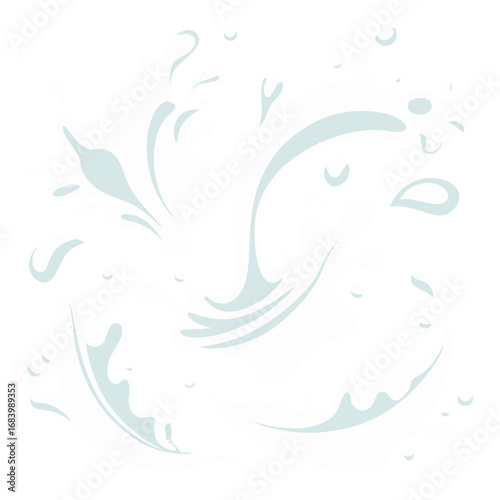 Flat Illustration of Milk Splash