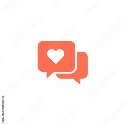 Love Message Icon Communication and Affection