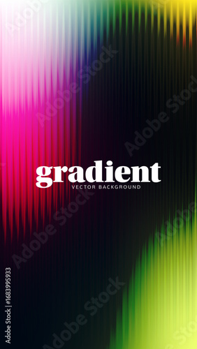 Ripple gradient background design. Modern distortion ripple glass texture effect. Abstract fractal effect ribbed glass texture with vibrant gradients smooth fluted vertical vector bg