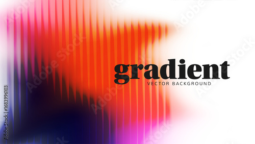 Ripple gradient background design. Modern distortion ripple glass texture effect. Abstract fractal effect ribbed glass texture with vibrant gradients smooth fluted vector bg