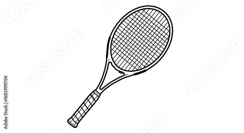 Tennis racket illustration, perfect for sports and recreation designs