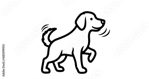 Happy dog wagging its tail a cheerful canine friend is always a welcome sight