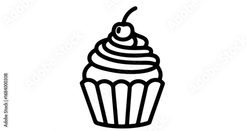 Cupcake with cherry on top a sweet treat for any occasion and celebration