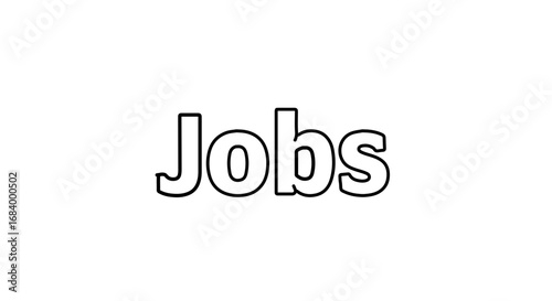 The word jobs, a concept for employment, career, and job opportunities for people