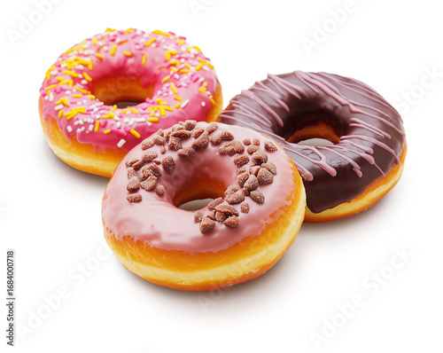 Donuts saborosos isolados em fundo transparente