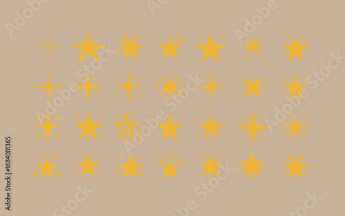 Abstract pattern of yellow squares on a muted brown background