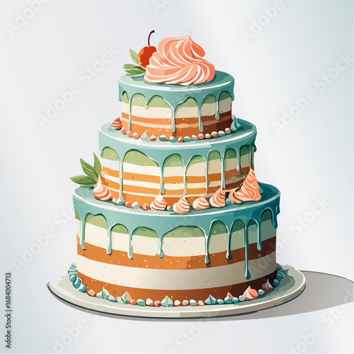 linear minimalist masterpiece geometric cake