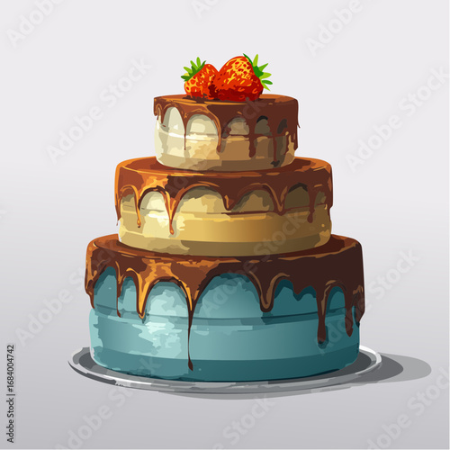 modern monochrome delight white-gray cake