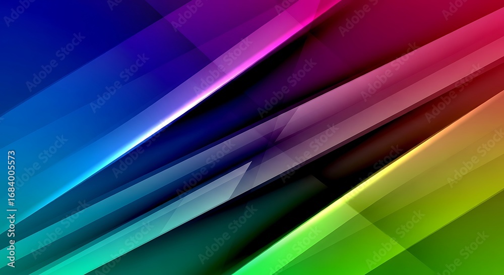 Fototapeta premium Colorful diagonal abstract lines with vibrant gradient light and modern digital design 