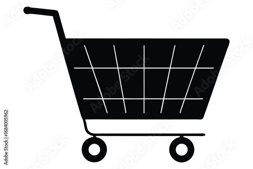 Heavy Duty Shopping Trolley Silhouette