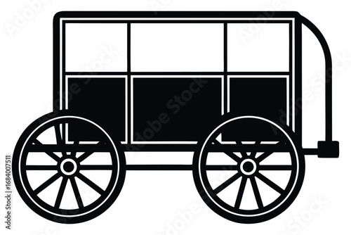 Rounded Trolley with Two Large Wheels