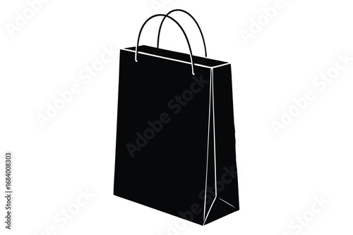 Slim Vertical Shopping Bag with Small Handles