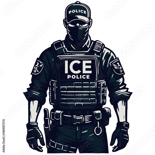 Ice Agent with Cap - Front View
