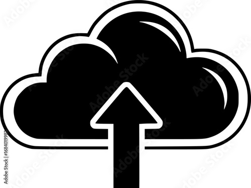 cloud upload alt vector flat icon