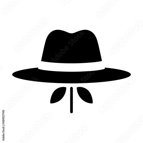 Man in fedora hat silhouette with subtle mustache detail