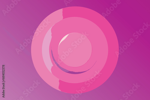Vector art of abstract pink circle design with gradient background, creating a visually appealing and modern aesthetic with smooth transitions and vibrant colors