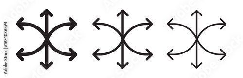 Versatile icon set on white background