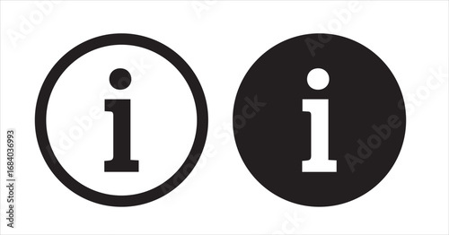 info icon set. inform vector symbol. I Button. faq sign.