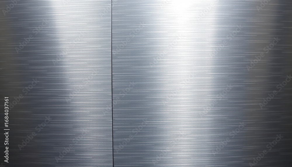 Obraz premium Close-up shot of brushed silver metal surface, showing fine texture and metallic sheen, metallic, photography