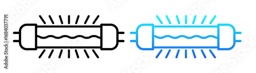 UV light icon. vector illustration