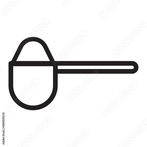 Scoop icon outline isolated on white background