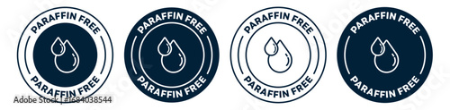 Paraffin free icon set in four variations on white background