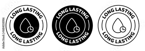 Long Lasting icon. Rounded vector illustration in black color