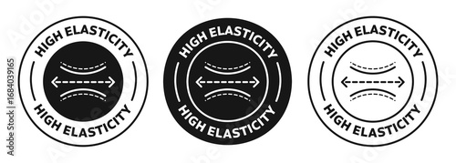 Icon set of high elasticity. suitable for products with high elasticity properties.
