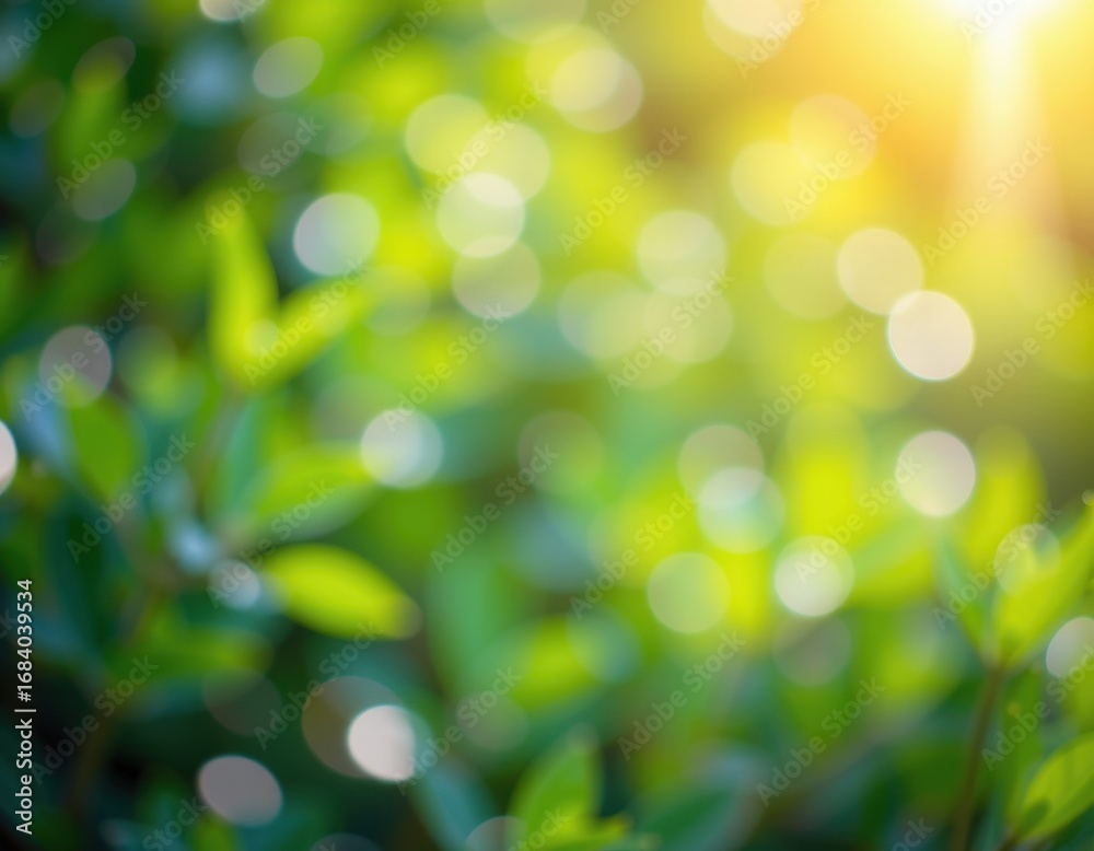 Obraz premium Vibrant green bokeh background, perfect for spring and summer designs, evoking freshness and natural glow, pastel, out of focus, backdrop