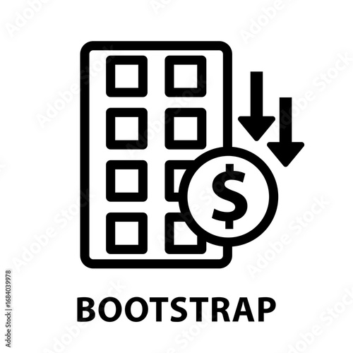 Bootstrap icon. vector line illustration