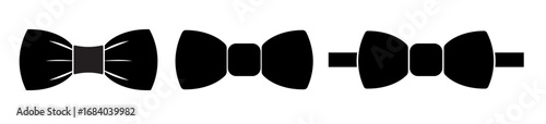 Bow tie vector icon. isolated Black and white vector Illustration