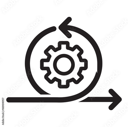 Agile icon, line vector illustration