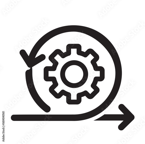 Agile icon, line vector illustration