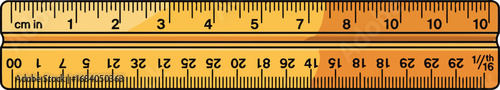 folding wooden ruler precise measurement tool, dual scale, inches and centimeters
