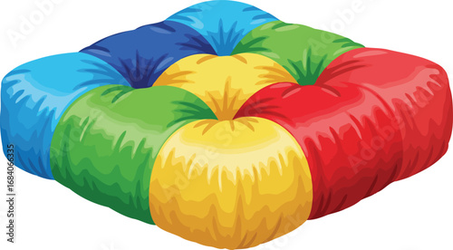 colorful inflatable seat cushion playful design for kids rooms