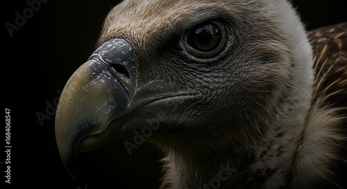 Vulture closeup head portrait