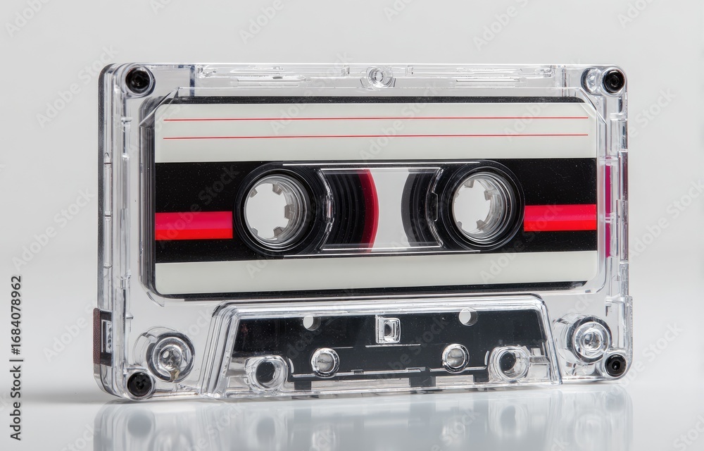 Obraz premium Transparent audio cassette