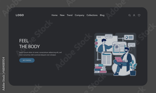Scientific Discussion and Analysis Vector Illustration