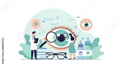 Ophthalmologist and Patient Discussing Eye Health and Vision Care