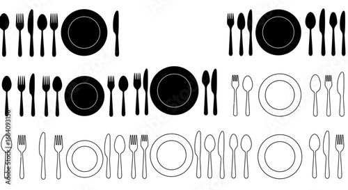 set of cutlery icons