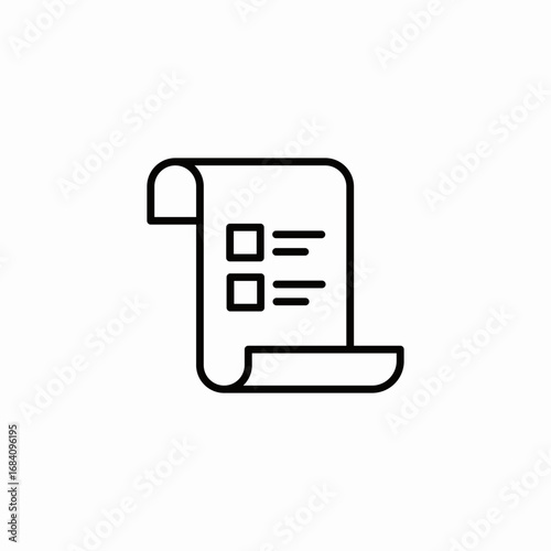 document numbered list icon sign vector