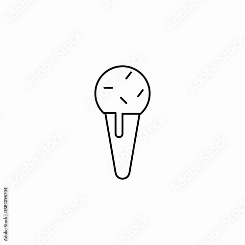 ice cream cone icon sign vector