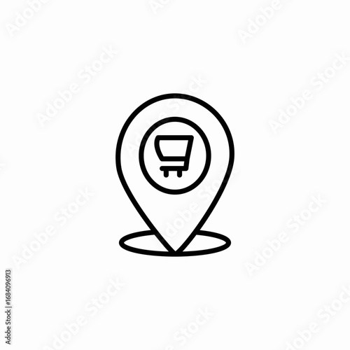 location pin icon sign vector