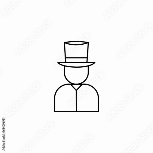 magician hat icon sign vector