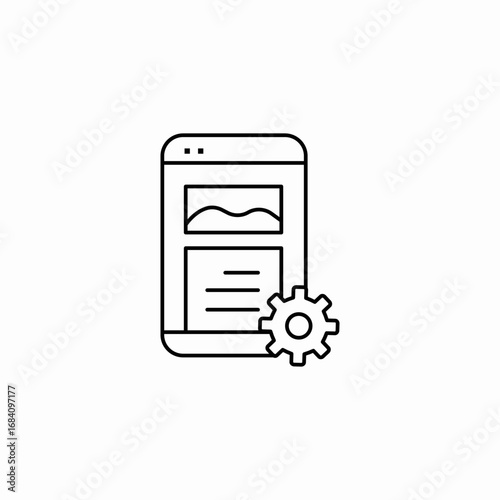 mobile website icon sign vector