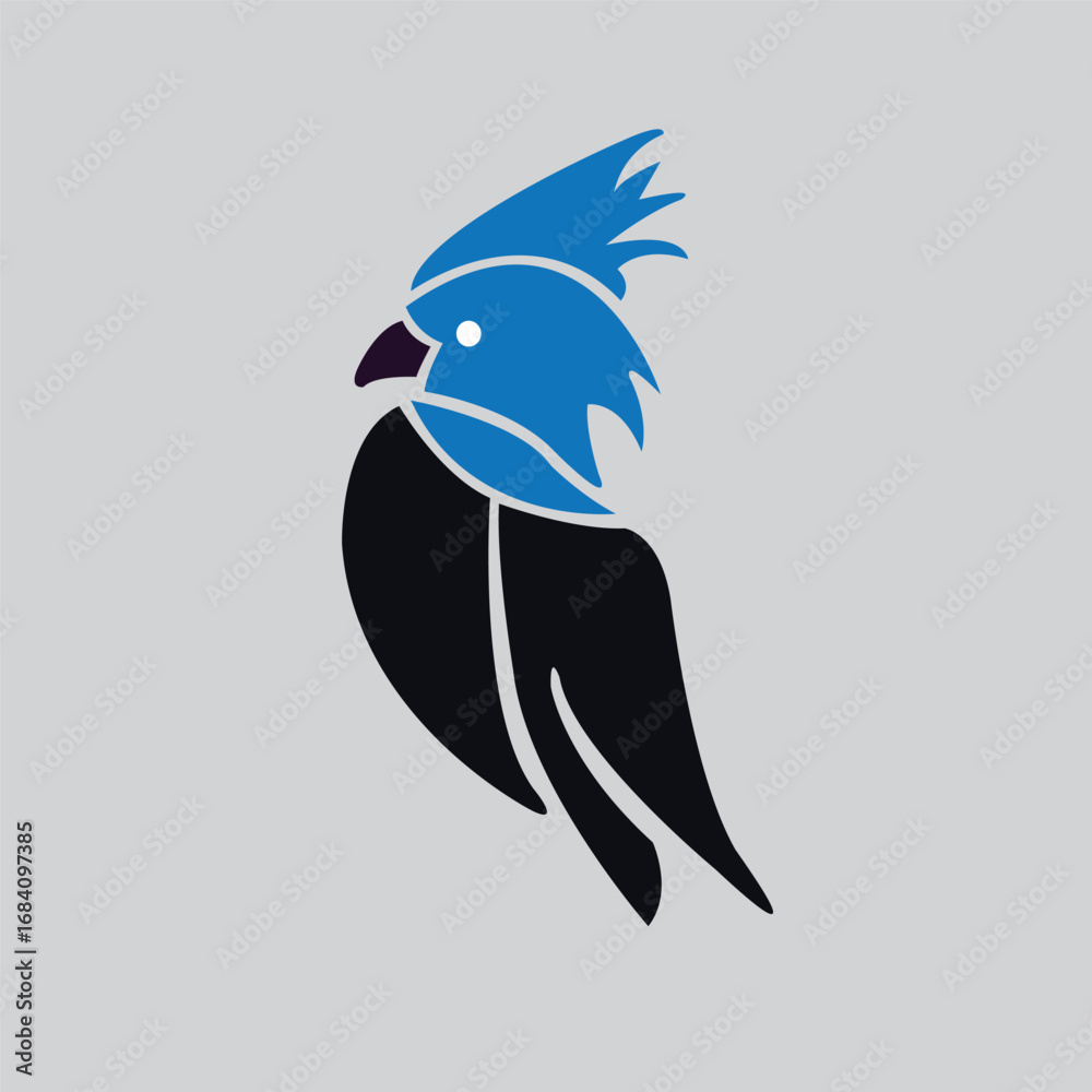 Fototapeta premium blue bird vector illustration